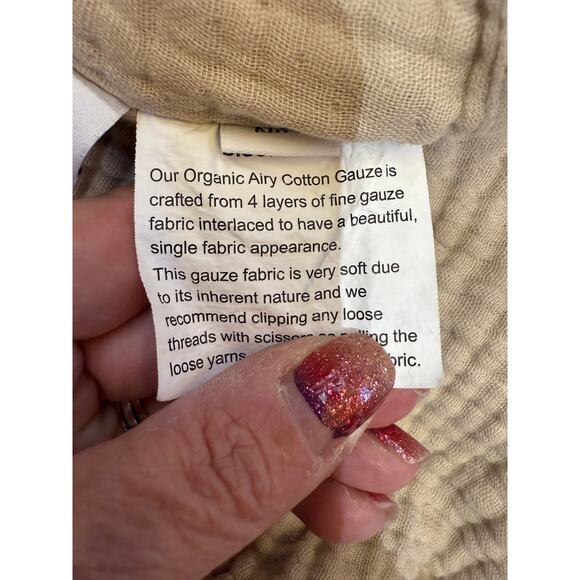 Quince Organic Cotton Gauze Set of 2 King Size Pillow Sham Covers - Picture 7 of 7